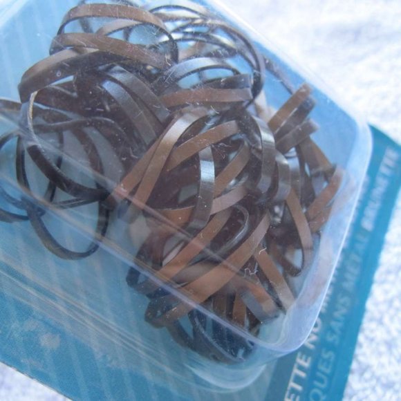 50 Goody Brunette Blonde Ouchless No Metal Elastics Small Mini Shiny Hair Bands - Picture 6 of 10